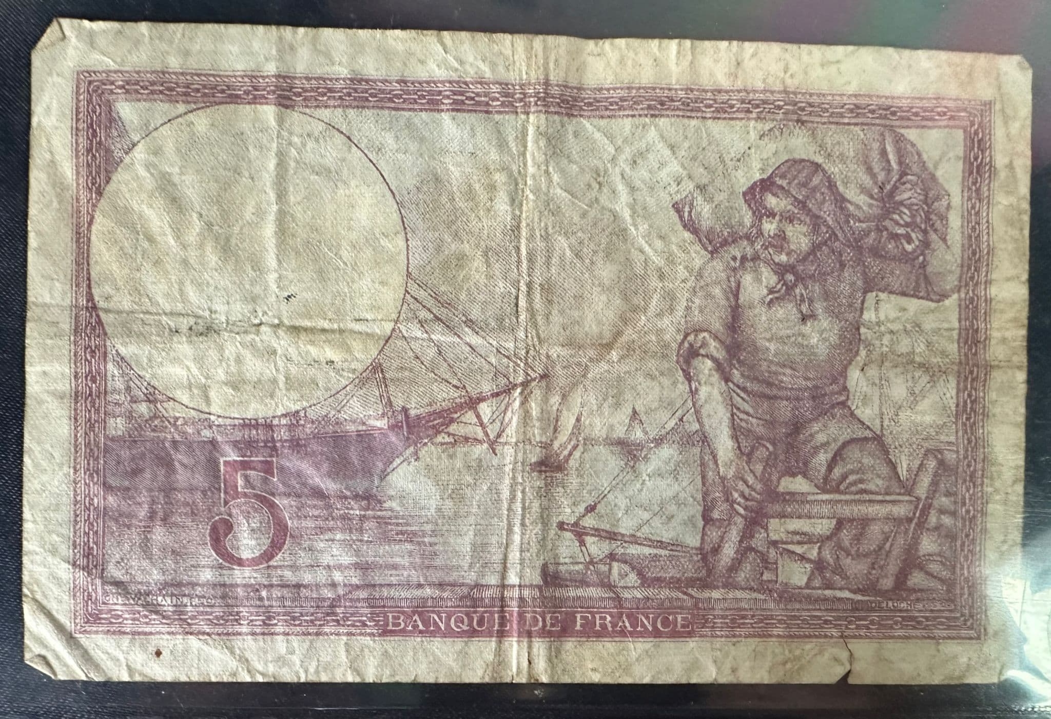 Bancnotă veche 5 Francs – Franța 1933 (Banque de France) 2