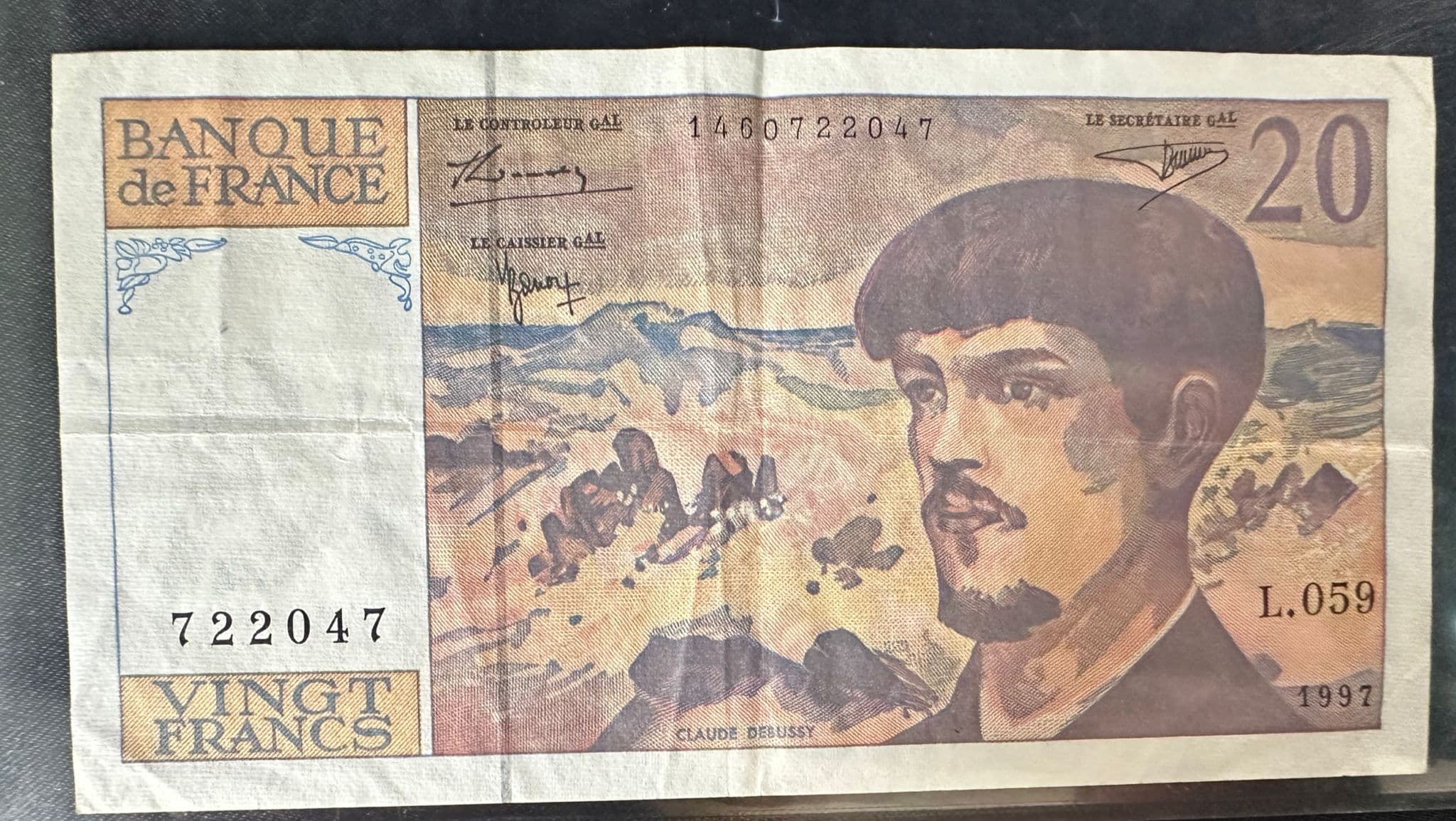 Bancnotă 20 Francs Franța 1997 – Claude Debussy 2