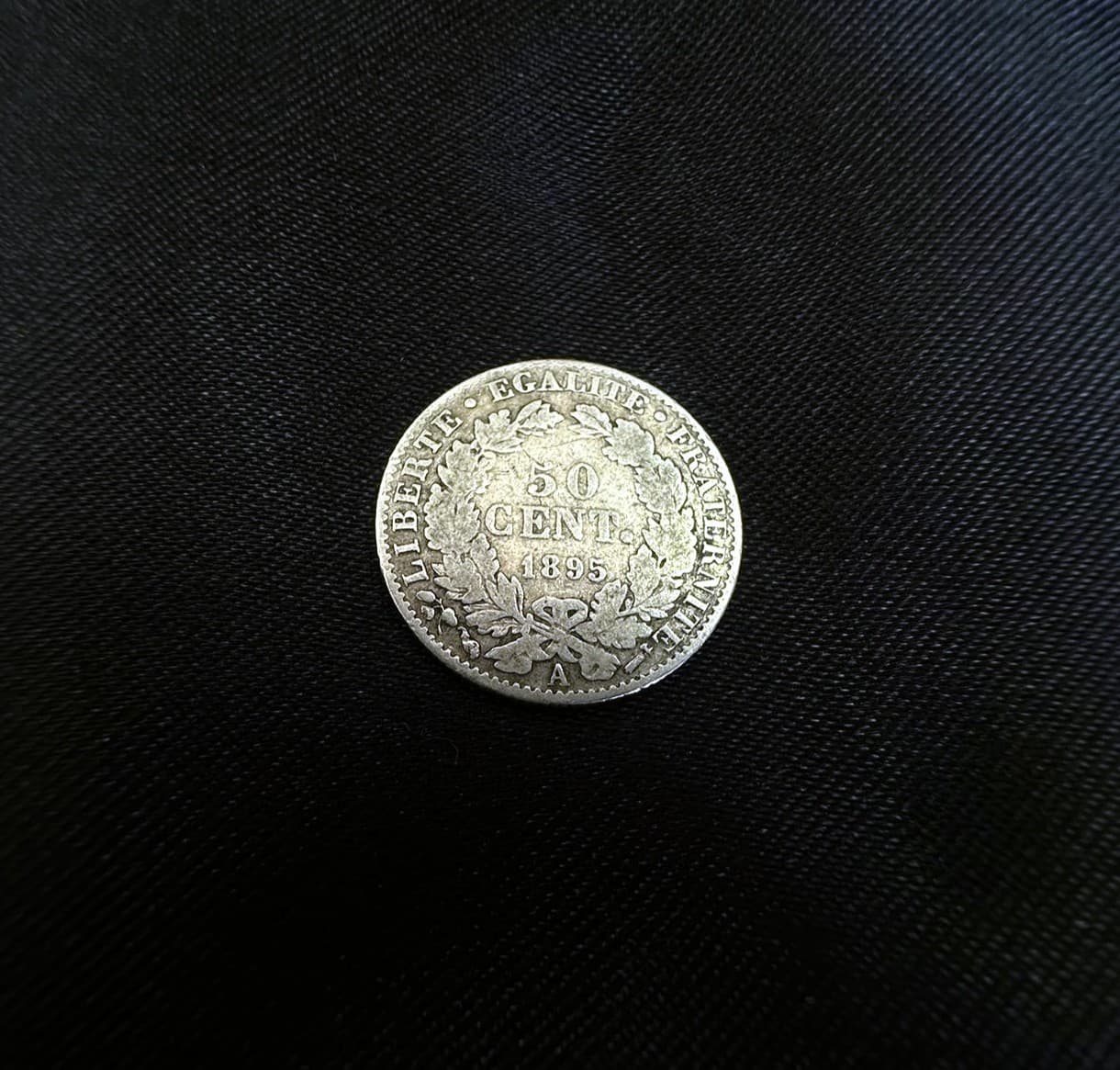 Monedă Argint 50 Centimes 1895 "Ceres" - Republica Franceză, Monetăria Paris 2