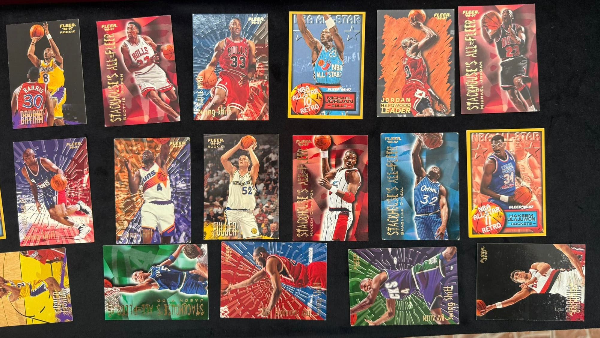 Lot Carduri Baschet NBA - Fleer '96-'97 (Inclusiv Kobe Bryant Rookie)