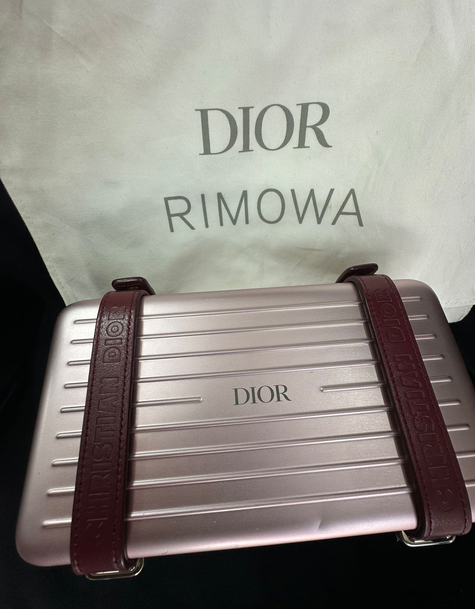 Geanta Dior x Rimowa Personal Clutch Bag - Aluminium Rose Gold - Ediție Limitată 2