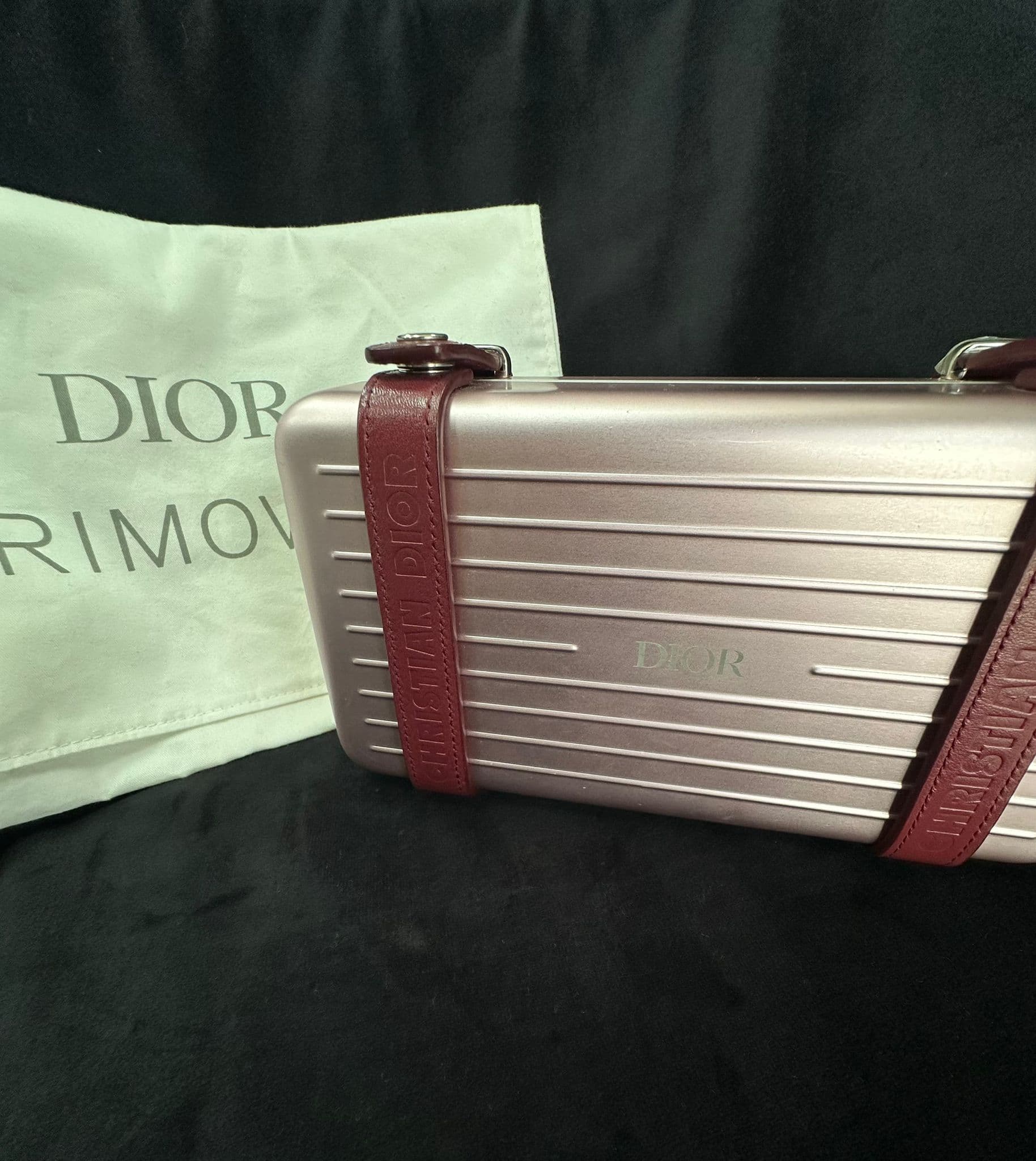 Geanta Dior x Rimowa Personal Clutch Bag - Aluminium Rose Gold - Ediție Limitată 3