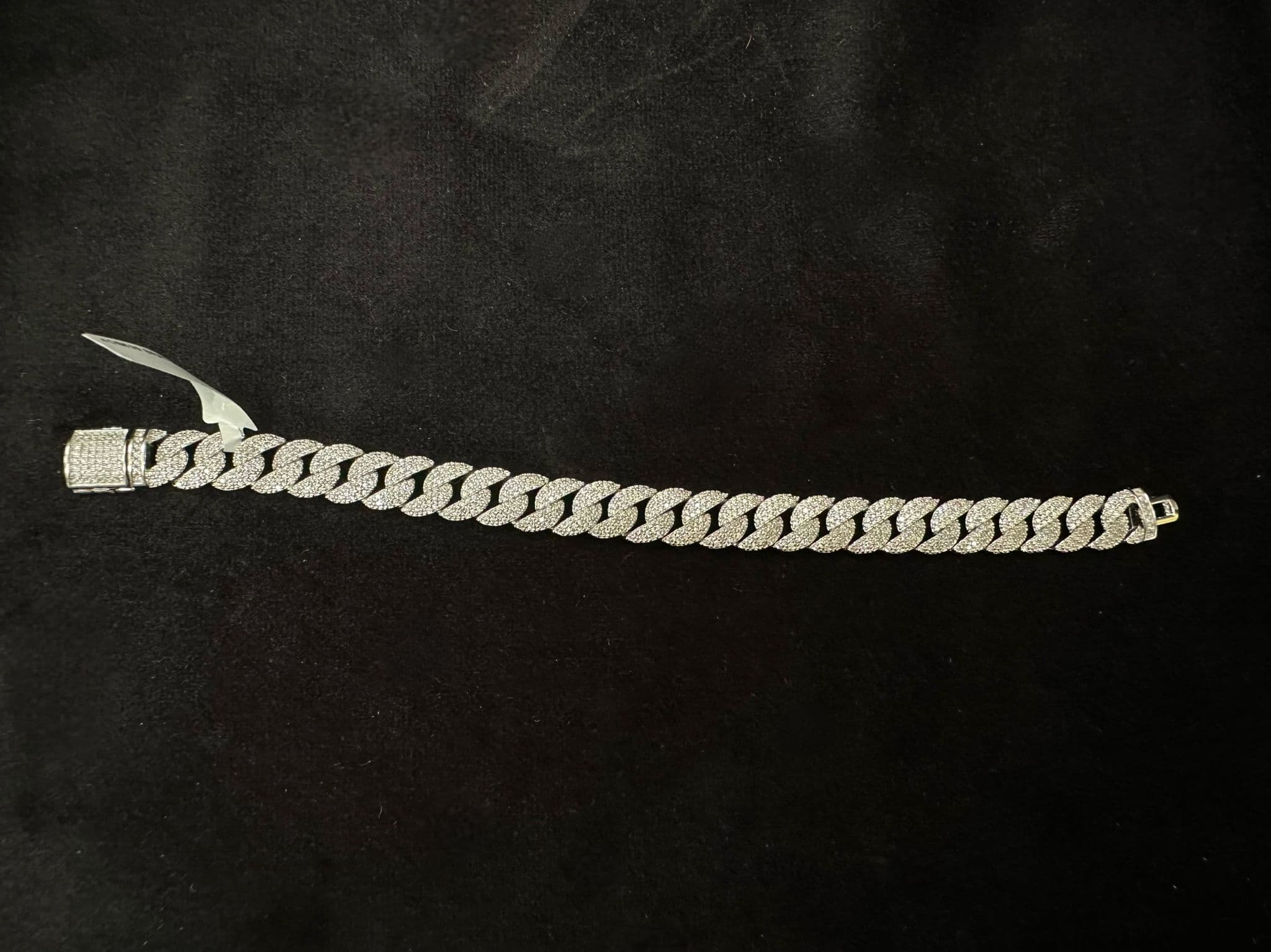 Brățară Cuban Link Iced Out - Argint 925 - 31.05g - Pietre Claritate VVS