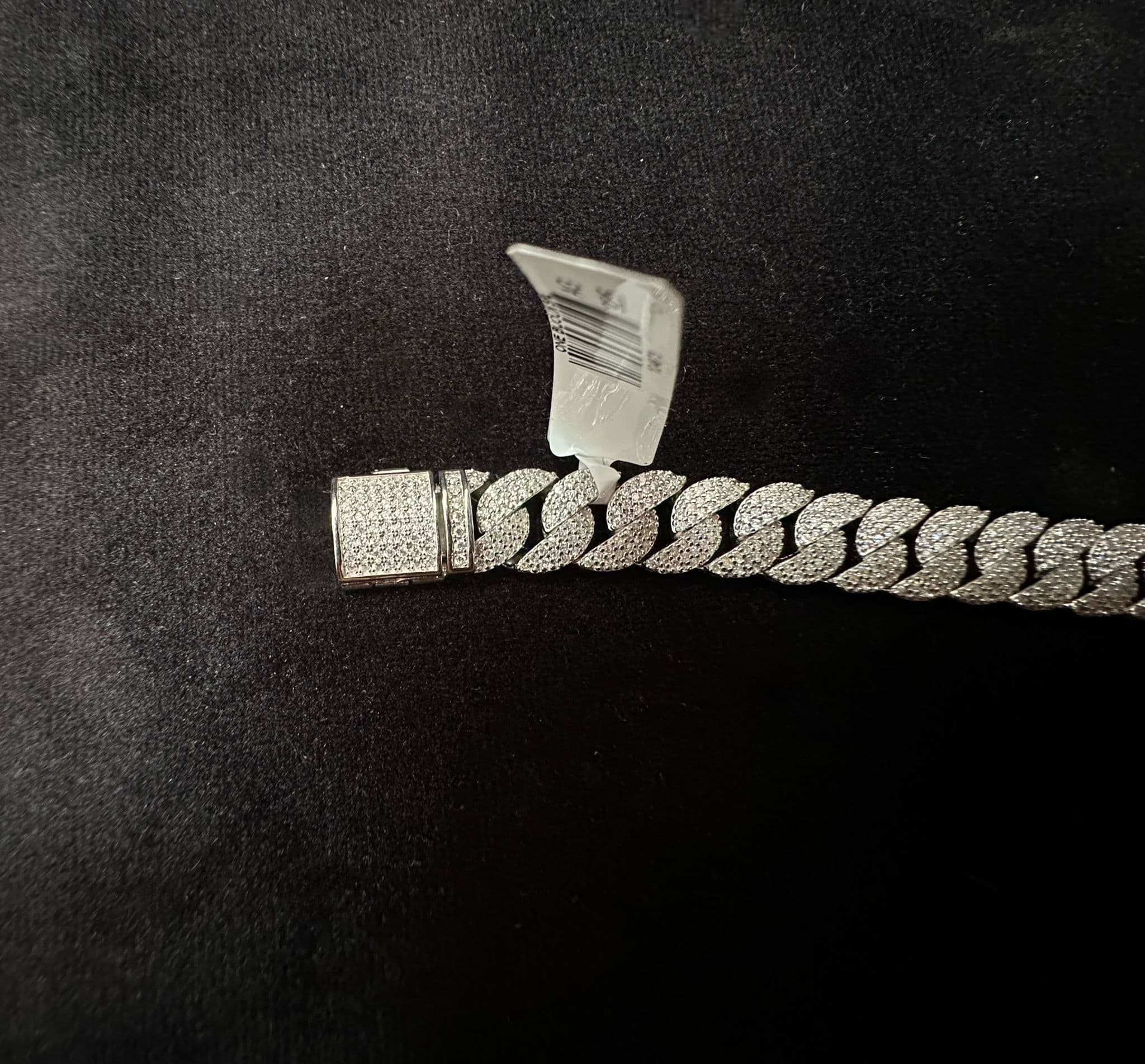Brățară Cuban Link Iced Out - Argint 925 - 31.05g - Pietre Claritate VVS 2