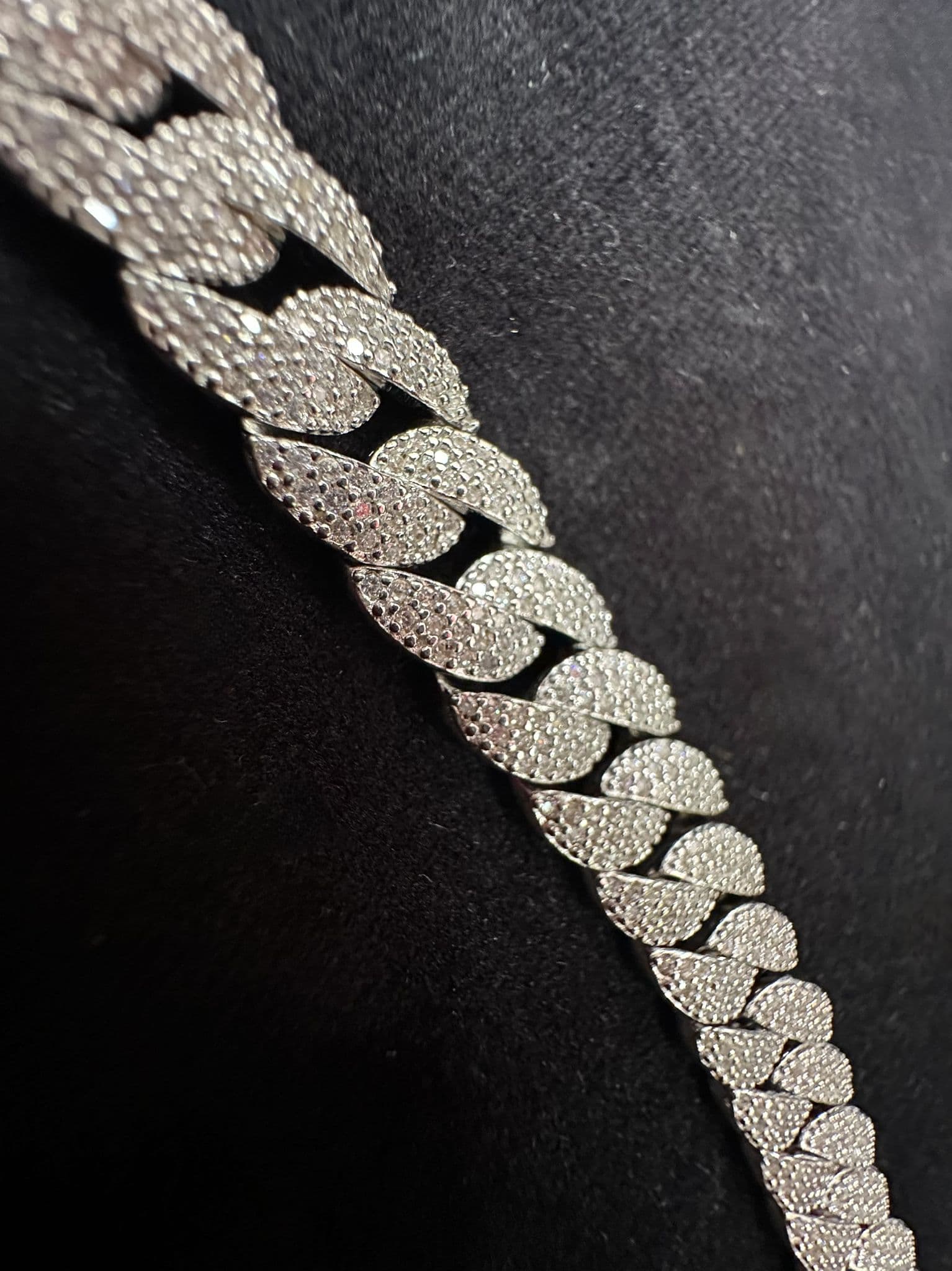 Brățară Cuban Link Iced Out - Argint 925 - 31.05g - Pietre Claritate VVS 4