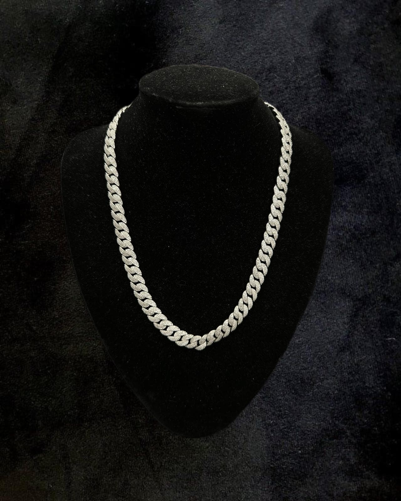 Lanț Cuban Link Iced Out - Argint S925 - 97.75g - 50cm - Claritate VVS